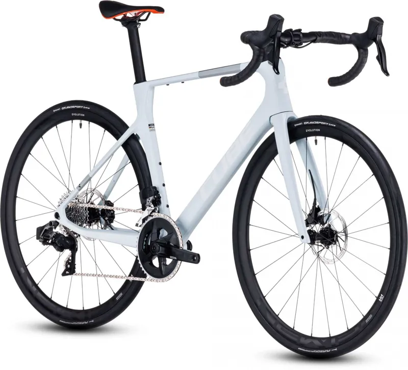 Cube Agree C:62 Pro Road Bike in White/Orange - 2023-2